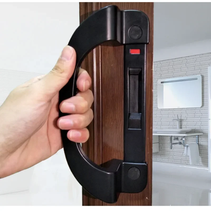Mute Mortice Sliding Door Locks Hidde Handle Interior Door Pull Lock Modern Anti-theft Room Wood Lock Furniture Hardware
