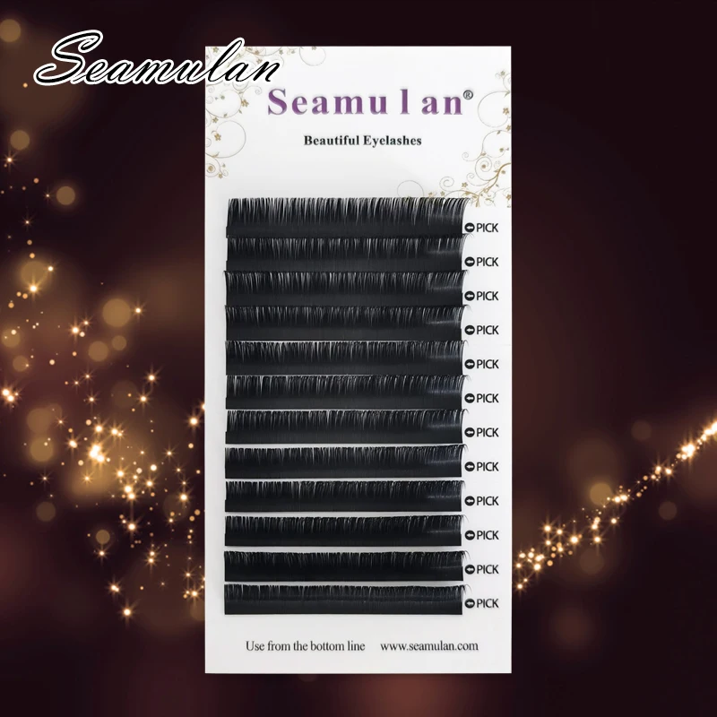 

Seamulan Eyelash Extension Extra Long 25mm Manga Lashes Eyelashes High Quality Professional Faux Mink Eyelash Extensions