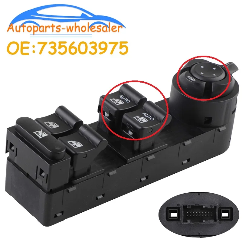 Car Auto accessorie LHD Power Master Window Switch Button 735603975 Fit For Jeep