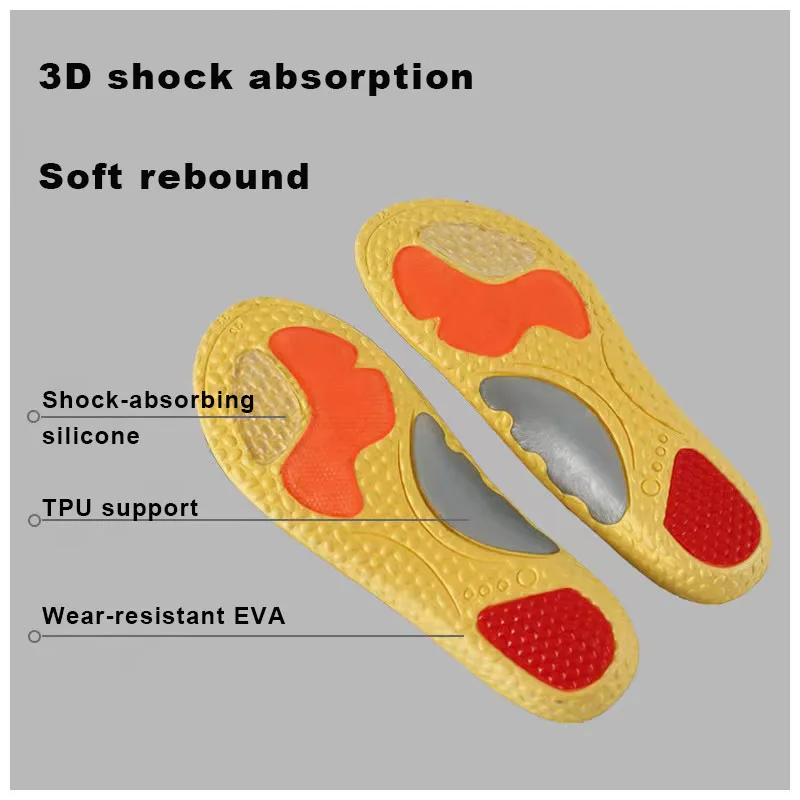 KID's sports running arch insoles adult flat foot correction support leisure shock absorption breathable function full cushion