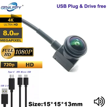 1MP 720P 2MP 1080P 4K 8MP 160 gradi grandangolare Full HD Micro tipo C telecamera UVC Mini CCTV OTG Android Webcam audio per l'industria