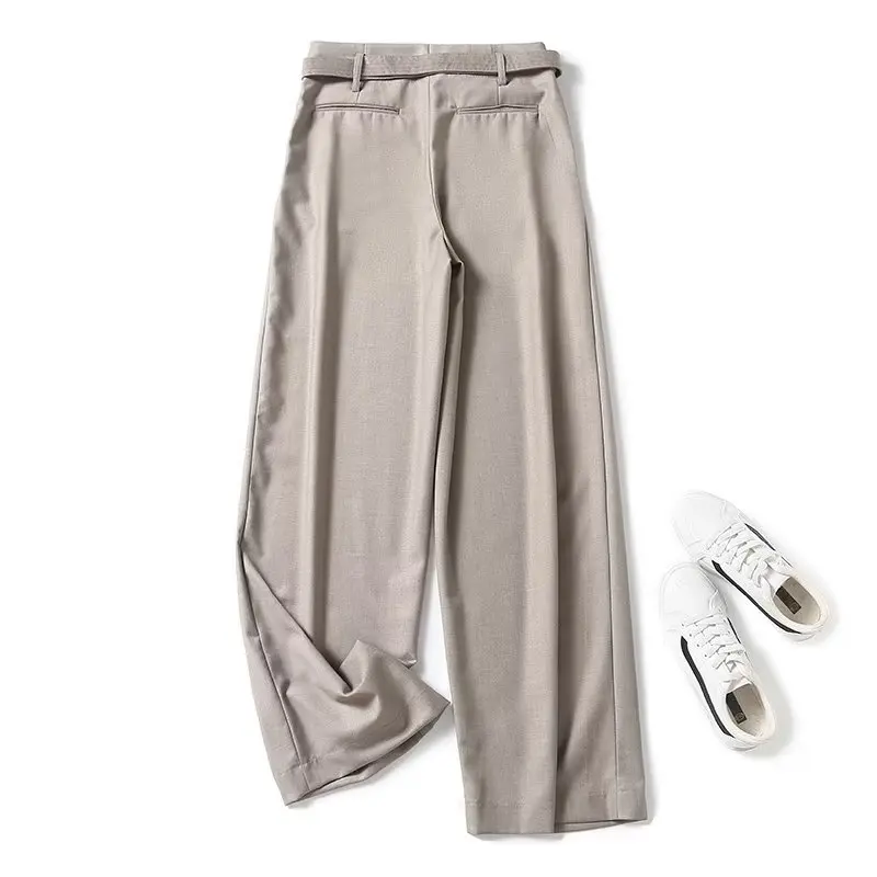 Jenny&Dave Fashion Girl High Waisted Retro Trouers For Women Autumn New Pleated Loose Casual Pants