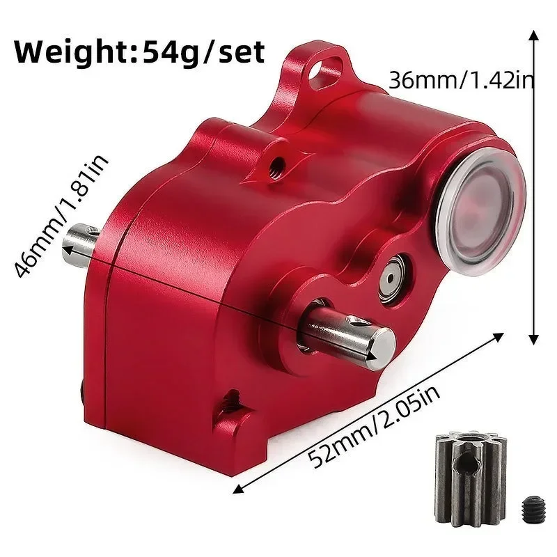 Boîte de transmission en alliage d'aluminium 1:9 pour RC Crawler SCX10 540/550