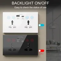 Tuya Smart Socket 2 AC Outlets + 1 Type-C + 1 USB WiFi Remote Control Timer Function Compatible with Smart Life App Black/White - Image 3