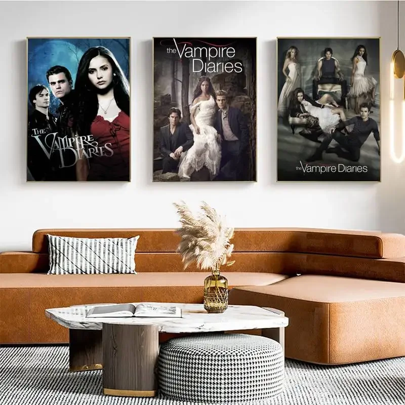 Babaite The Vampire Diaries Movie Diy Poster Carta Kraft Vintage Poster Wall Art Painting Study Stickers Big Szie Wall Painting