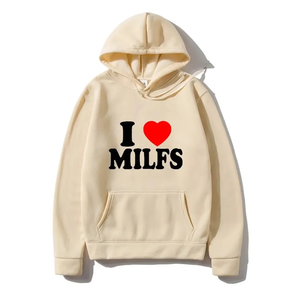 New I Love MILFS Hoodies Letter Printed Men Woman Fashion Hip Hop Hoodie Hooded Sweatshirts Pullovers Tracksuits Fleece Clothing 3