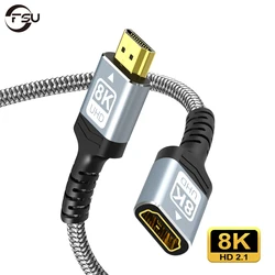 Ultra High-Speed HDMI Extender Cable, Male to Female Adapter, 8K 60Hz, 4K 120Hz, 48Gbps - 2m (8K extend cable)
