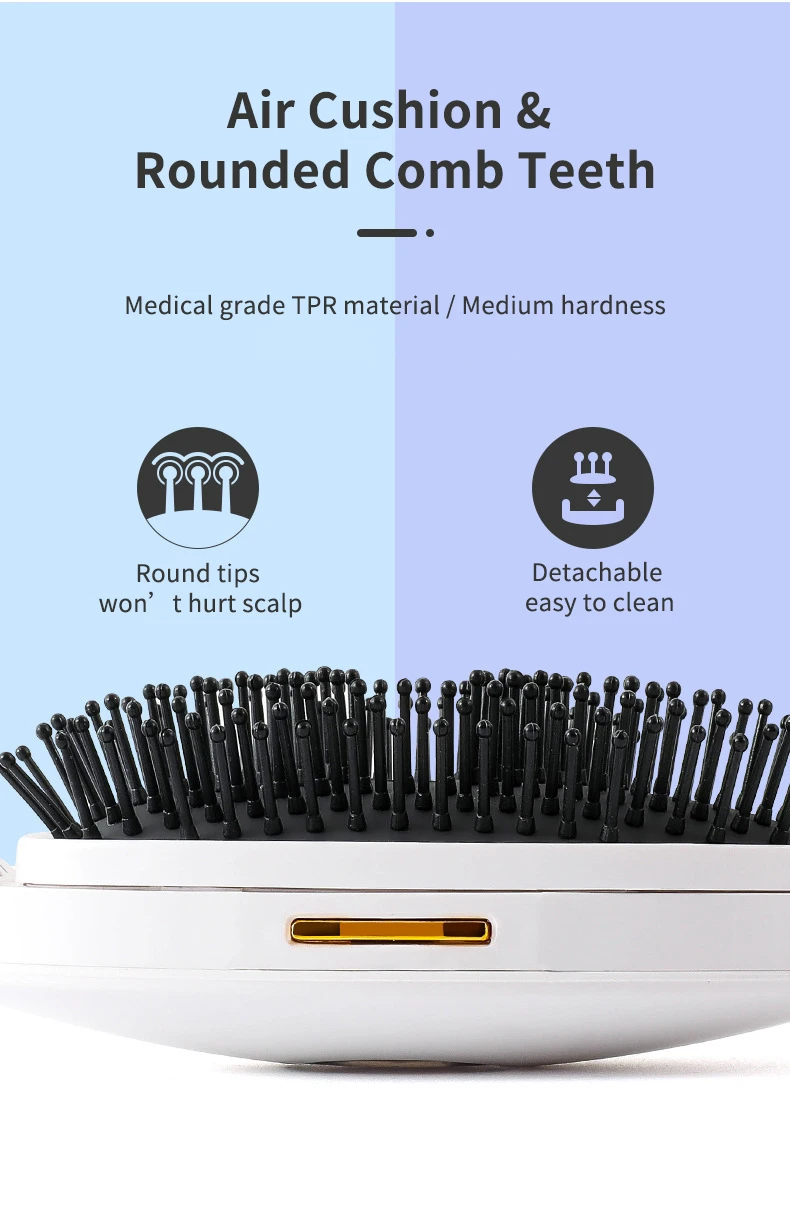Sonic Scalp Massage Comb with Water Sprayer 6000rpm Portable Straightener Detachable Head Massager Moisturizer Smoothing Hair