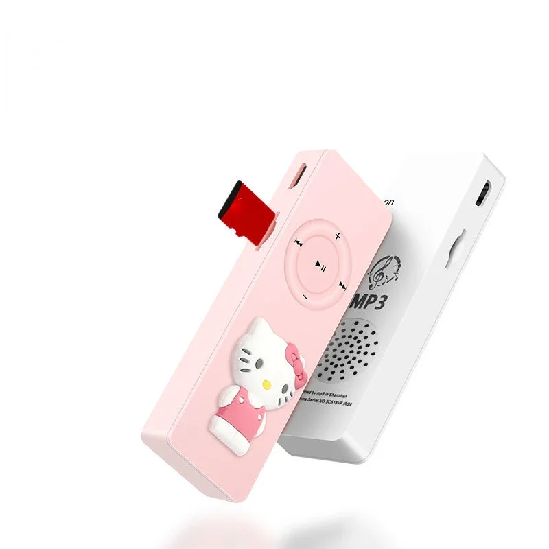 Hello Kitty Mini Mp3 Kawaii lettore MP3 portatile simpatici lettori musicali sport Walkman e-book Player udito esercizio di corsa MP3