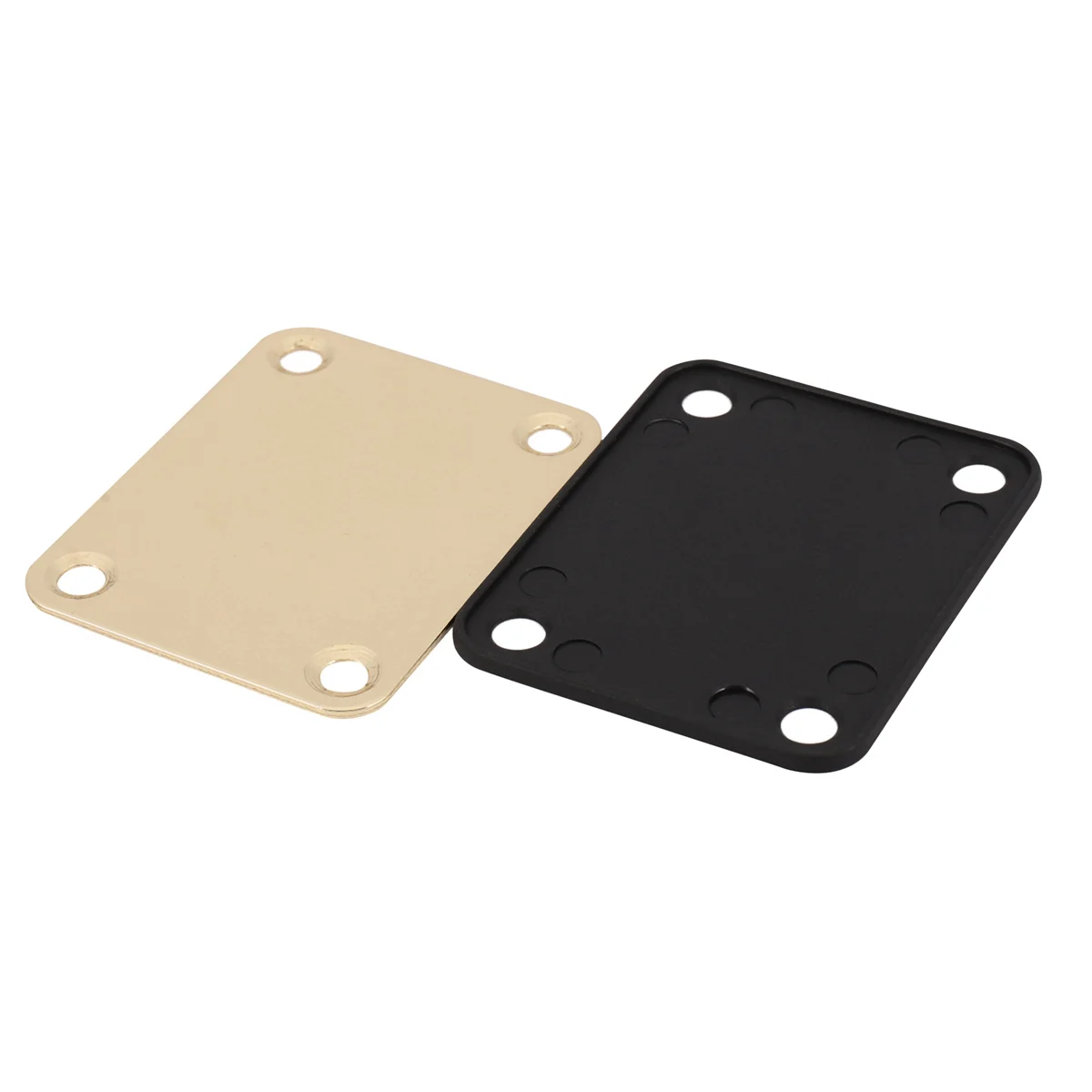 BAAU 4X Gold Neck Plate with 4 Screws Replacement Part for Strat Electric Guitar