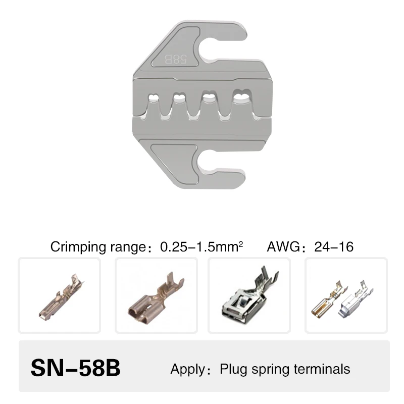 Crimping Tool Pliers Crimp Jaw Set 4mm slot jaws SN-48BS/58B/02C/2546B/2549 /06/X6/06WF/03H used for crimping terminals