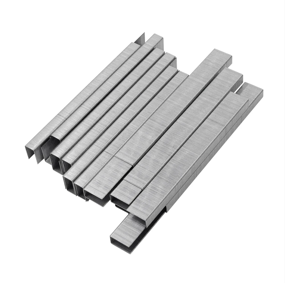 10000 Stück 21Ga Kronen-Polsterklammern, 16 mm Länge, 9 mm Kronenbreite, U-förmige Nägel für Möbelrahmen-Bastelarbeiten – Detail 1