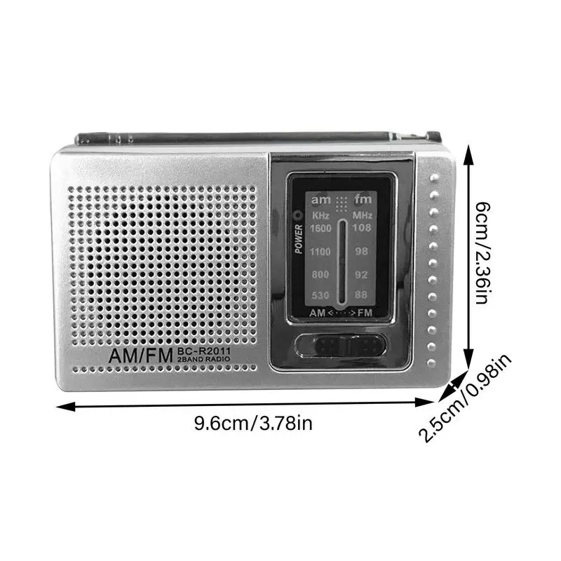 Compact Portable Transistor Radio with Earphone Jack
