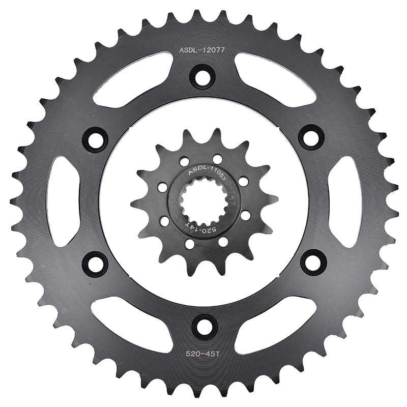 

520 14T 45T Motorcycle Front Rear Sprocket 200 EXC 12-16 200 SX 250 400 EXC 450 560 SMR 525 MXC 450 FE FE For KTM For Husqvarna