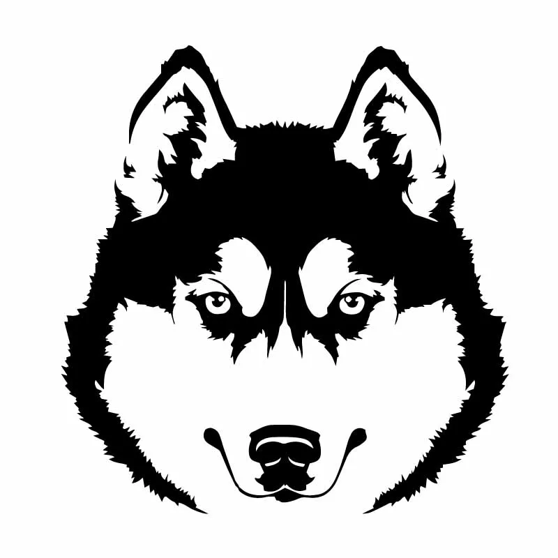 

Personalized Husky Dog Head Creative Car Sticker PVC Bumper Window Exterior Accessories Exquisite Waterproof Anti-UV Auto Decal