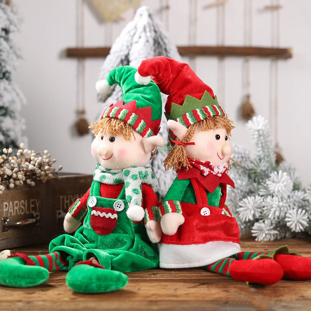 

Christmas cute hanging leg elf sitting doll decoration christmas decorations for home 2023 New Year children's gift elf doll