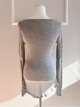 AOSSVIAO المرأة مثير انظر من خلال تي شيرت الصيف 2025 قاعدة طبقة كاملة كم بلوزة مستديرة العنق الكورية الصلبة الأساسية واقية من الشمس الإناث تيز 6