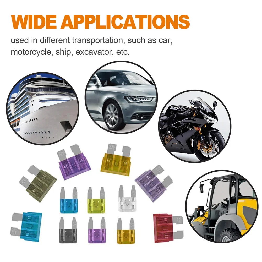 300Pcs Fuse Assortment Kit Blade Fuses Standard & Mini (2A/3A/5A/7.5A/10A/15A/20A/25A/30A/35A) for Car Boat SUV Automotive