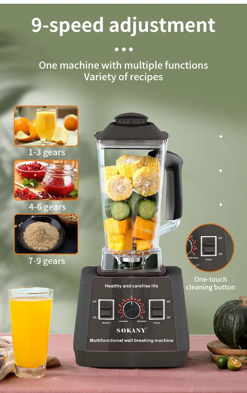 Houselin 5000W Personal Countertop Blender Mixer Juicer Fruit Food  Processor For Smoothies, Shakes & More