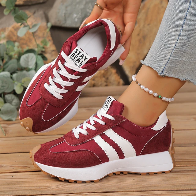 Spring Thick Bottom Women Sneakers 2025 Summer Casual Patchwork Leather Sneakers Women Outdoor Casual Comfortable Shoes Ladies 5