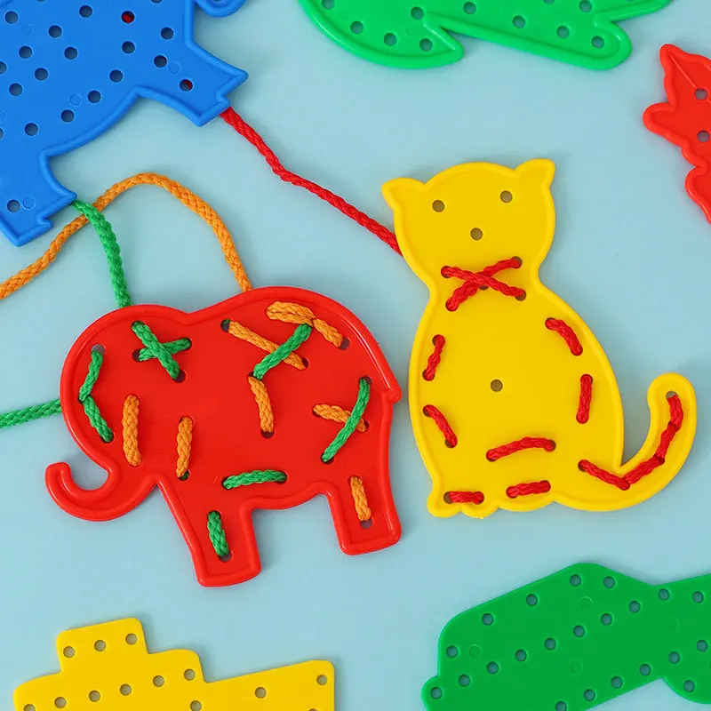 Threading Toys Montessori Educational Fine Motor Skills Development Classroom Supplies Regalos Cumpleaños Niños Para Invitados 3