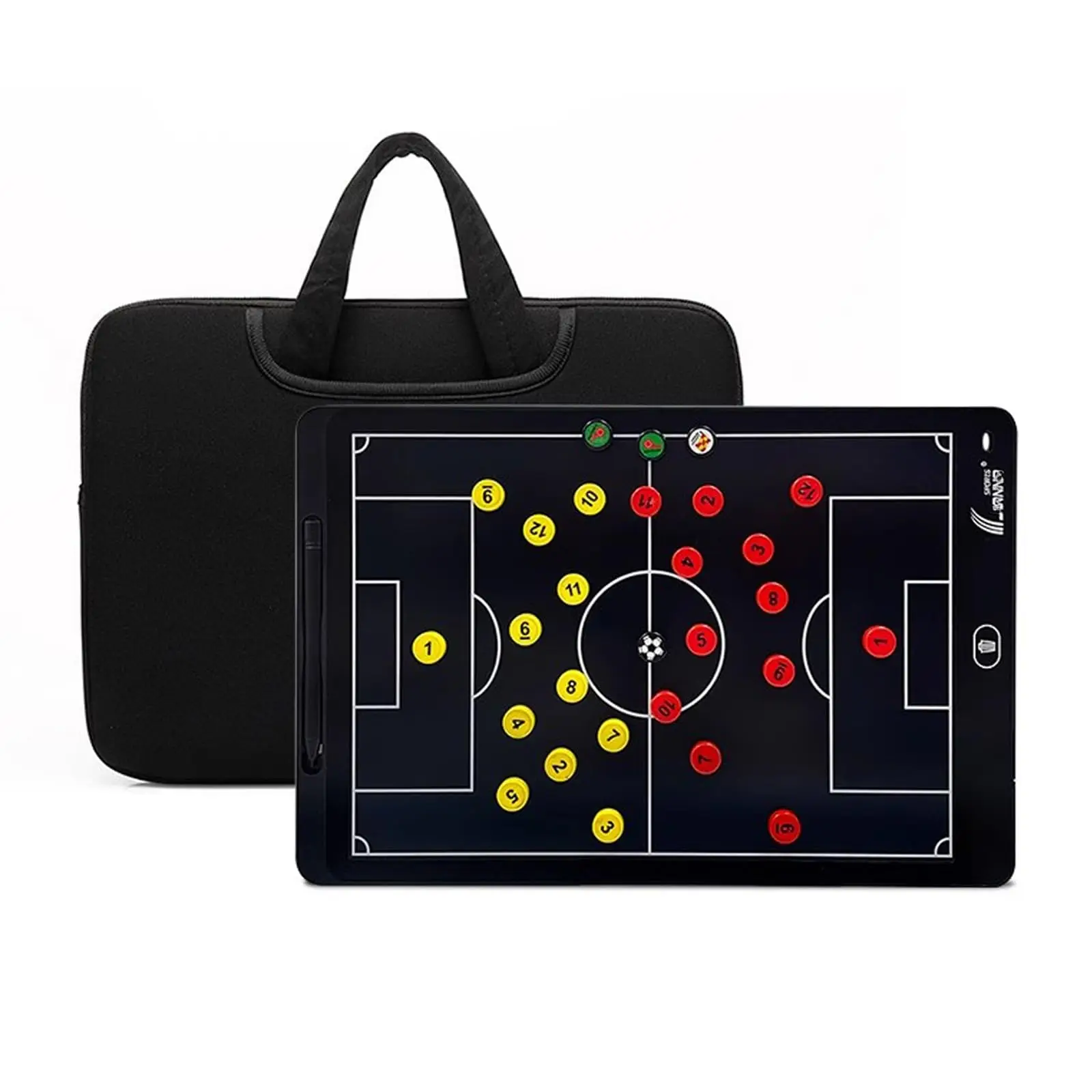 Double-Sided Magnetic Electronic Soccer Coaching Board 16 Inch Lcd Soccer Tactical Board With Stylus Pen Training Accessories