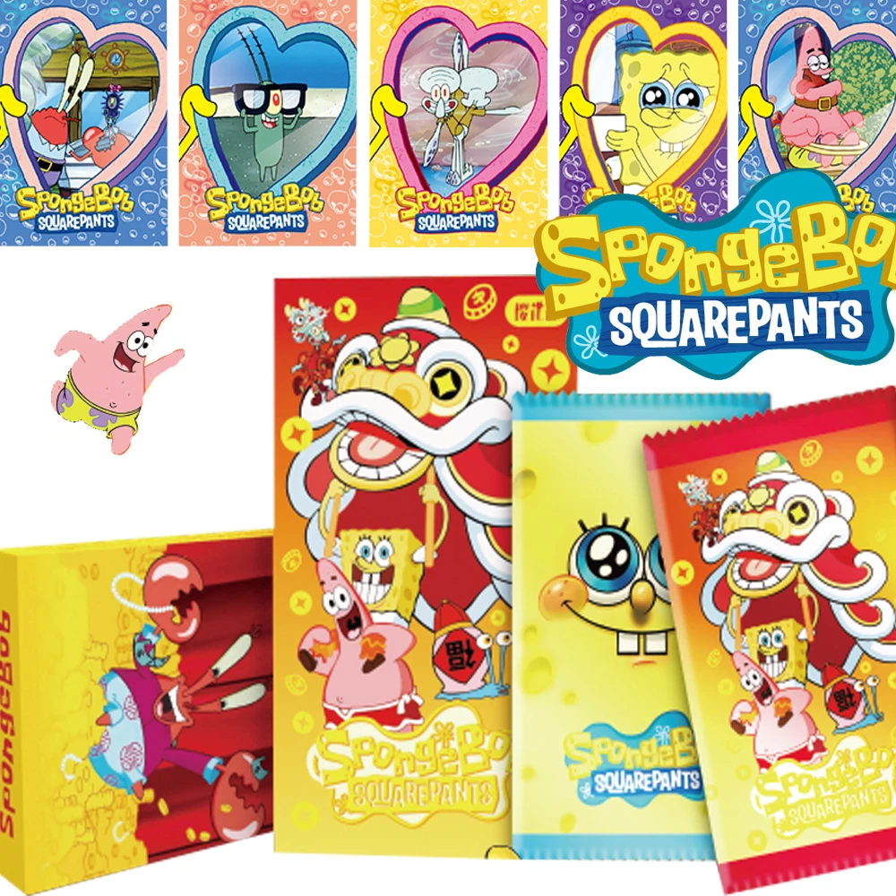 

Genuine SpongeBob SquarePants Card Patrick Star Squidward Tentacles Krabs SANDY Colorful Acrylic Cards Children's Hobbies Gifts