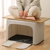 Foldable Large Capacity Clothing Storage Box Single Window Visible Fabric Dustproof Moisture-proof Multi-purpose Storage Box 4