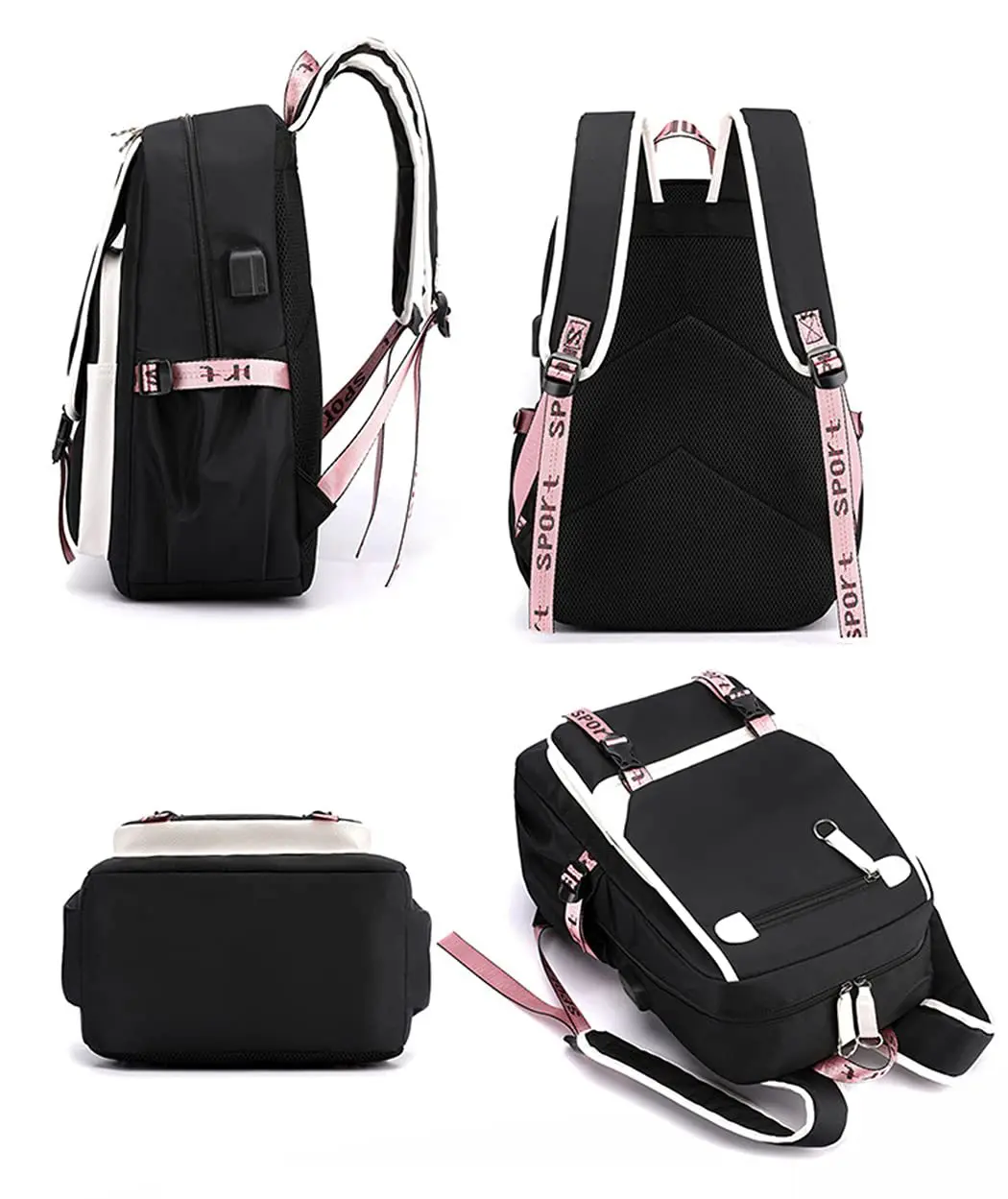 School Backpack for Kids Teenager Kawaii Capybara Schoolbag Girls Boys Children Backpack Teenager Bagpack Usb Charging Bookbag 5