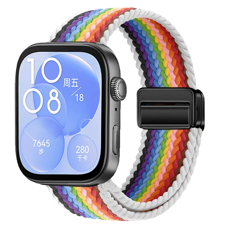 Nylon Braided Loop Strap - Magnetic Adjustable Comfort Bracelet Wristband