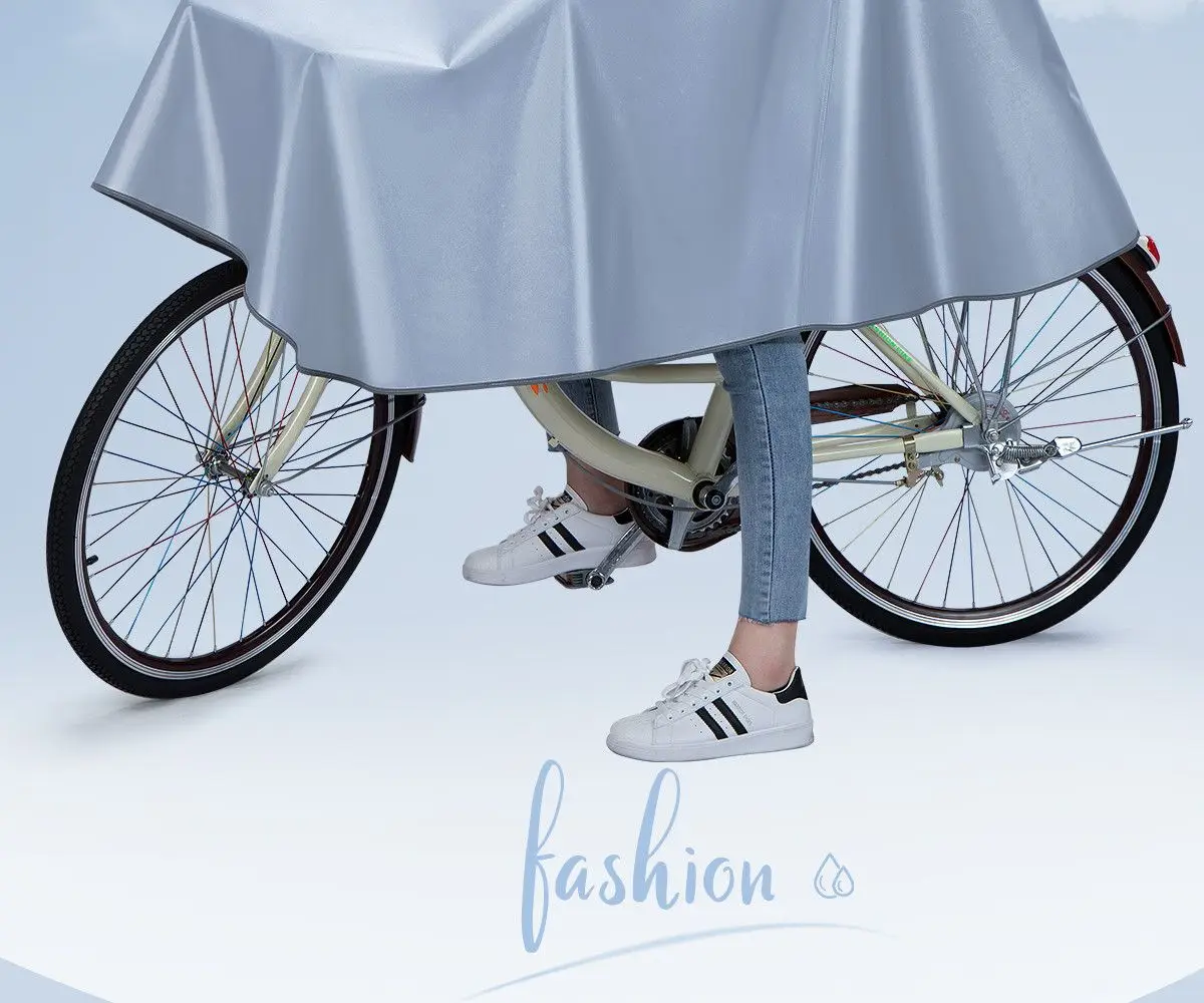 Mantella Da Pioggia Per Bici - Impermeabile, Leggera, Con Pannello Trasparente E Riflettenti - Foto 6