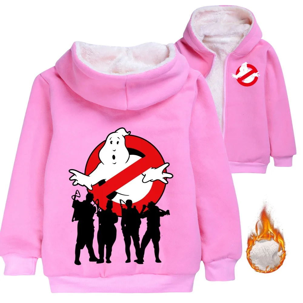 thumbnail image 1 of Suéter con capucha de invierno de los Cazafantasmas, chaqueta cálida con cremallera para niños, niños y niñas, 1 of 5