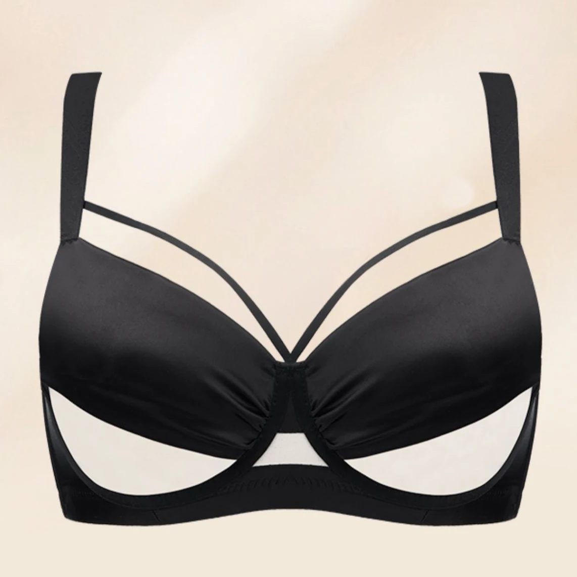 Sexy Womens Full Coverage Underwire Lace Sheer Push Up Bra Female Ultra-thin Minimizer Lingerie 34 36 38 40 42 44 B C D E F G