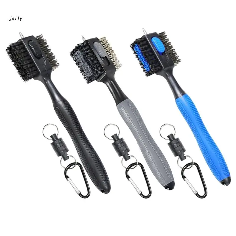 

448C Golf Club Cleaner with Keychain Golf Brush Retractable Non-Slip Handle