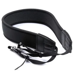 Universal Adjustable Anti - Slip Black Camera Neck & Shoulder Strap (Black)
