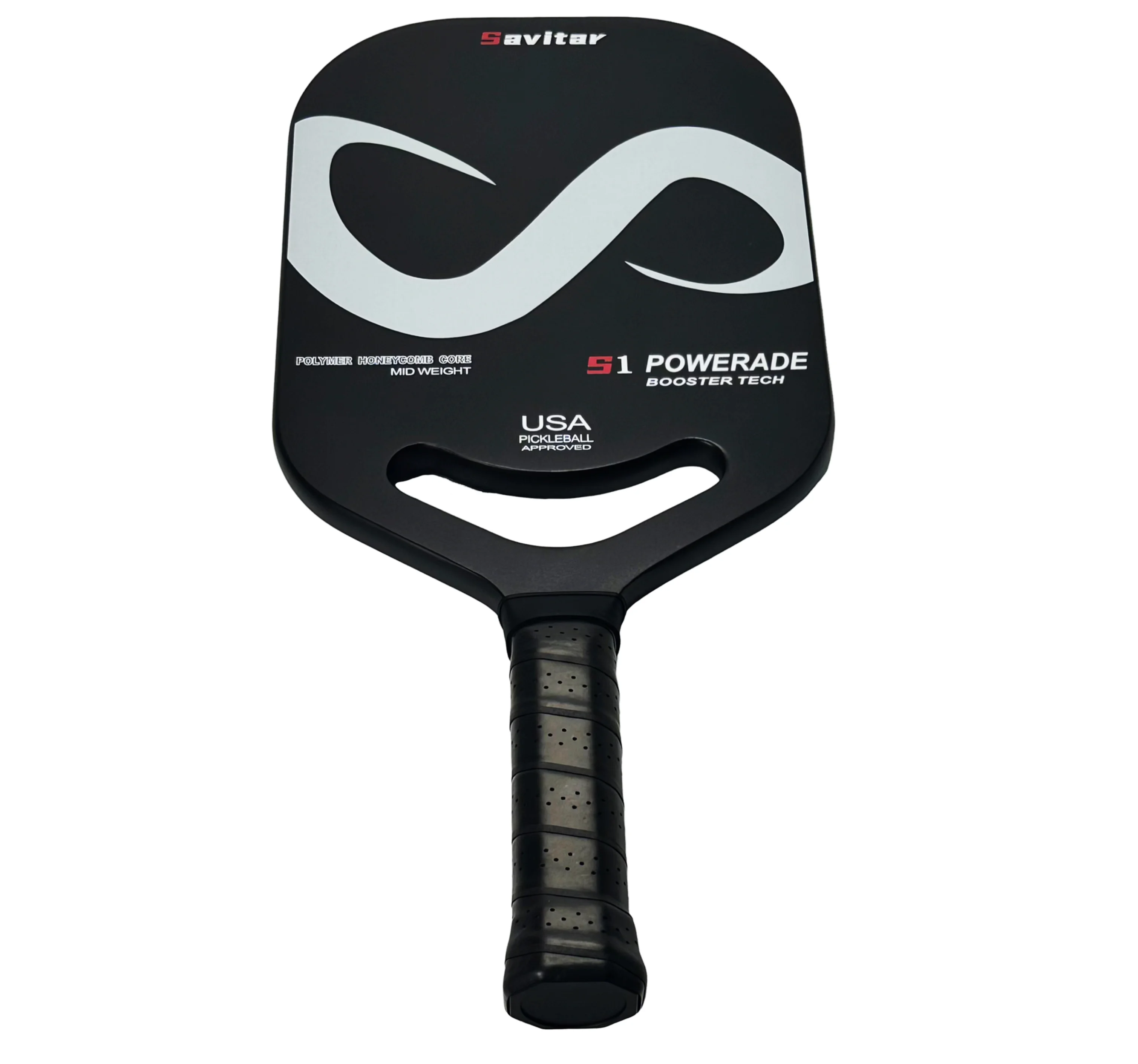 SAVITAR T700 Carbon Fiber Pickleball Paddle Thermoformed Uni-body Construction Aero Throat Edgeless Shape Polymer Honeycomb Core