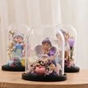 Diameter=25 Different Height Big Size Glass Dome Vase Log Antique Black Base Transparent Cover Friend Gift Wedding Decoration 1