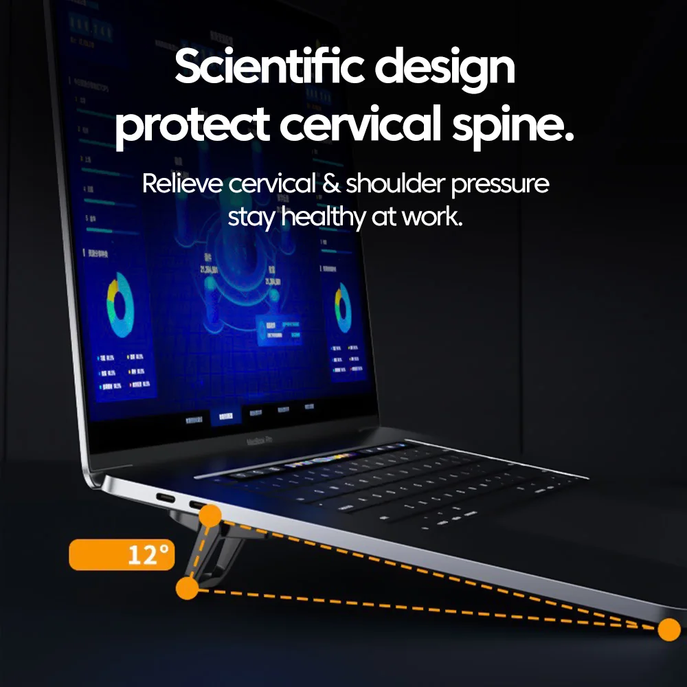 휴대용 노트북 스탠드 2PCS 조정 가능한 접이식 브래킷 노트북 라이저 태블릿 Macbook 노트북 홀더 다리 용 냉각 스탠드