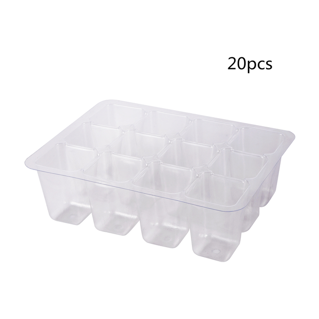 Cultivation Grow Box with Breathable Holes Plastic 6/12 Cells Nursery Pot Succulents Seedling Germination Tray with Cover