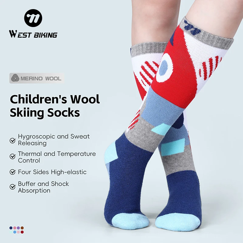 WEST BIKING Man Woman Children Ski Socks Winter Wool Snow Socks For Warmth Preservation Snow For Ski Climbing Sports