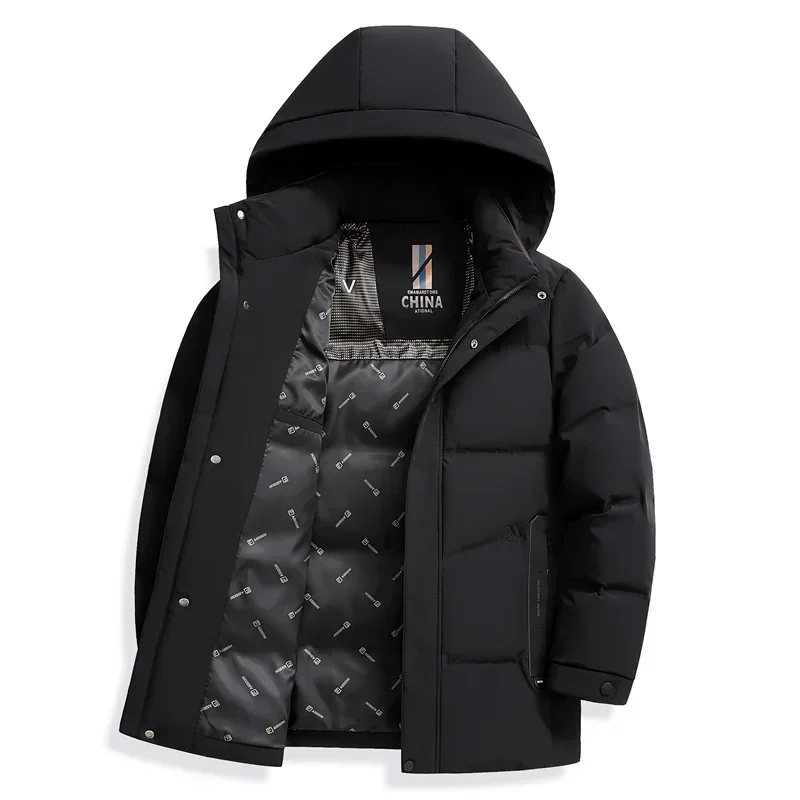 Chaqueta de plumón para hombre, ropa de diseñador, chaquetas con capucha y relleno de plumón de pato para hombre, chaqueta de invierno extraíble para hombre, novedad en abrigos de plumón