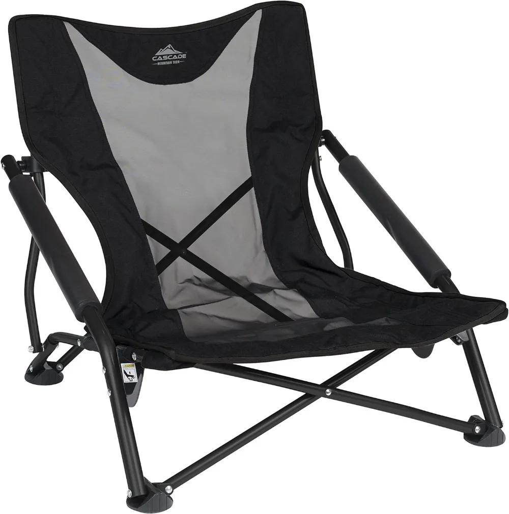 

Cascade Mountain Tech Camping Chair - Low Profile Folding Chair for Camping, Beach, Picnic, Barbeques, Sporting Event