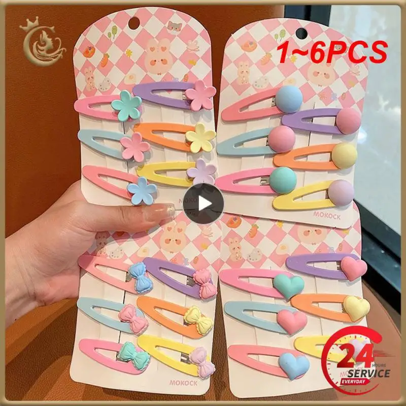 

1-6 шт., заколки для волос с цветами