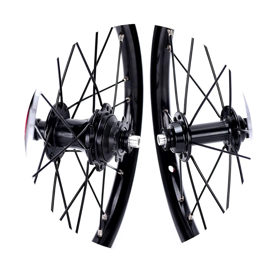 折りたたみ自転車用 ホイールセット 14インチ Vブレーキ シングルスピードハブ 折りたたみ自転車用 ホイールセット 14インチ Vブレーキ