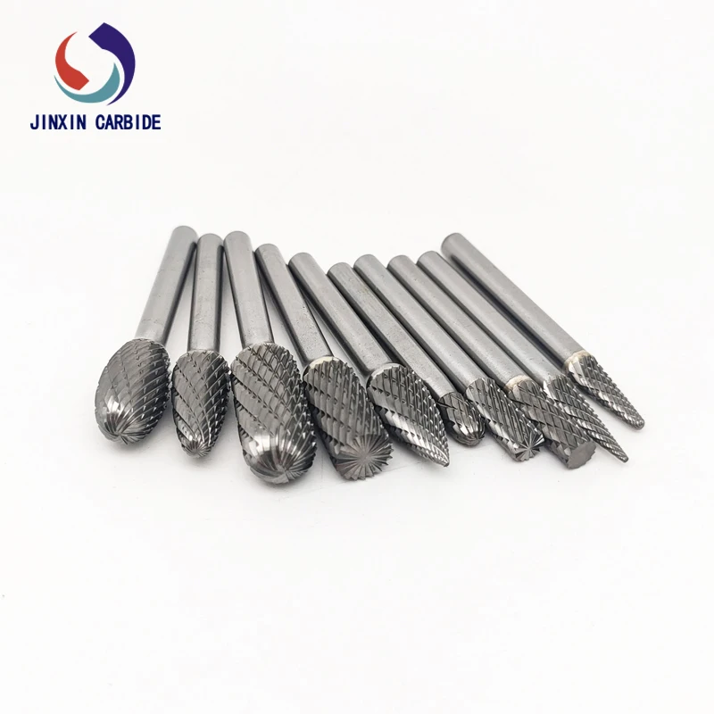 Factory Price High QualityTungsten Carbide Burr Long Shank 6mm 12mm Double Cut Carbide Rotary Burrs File 4