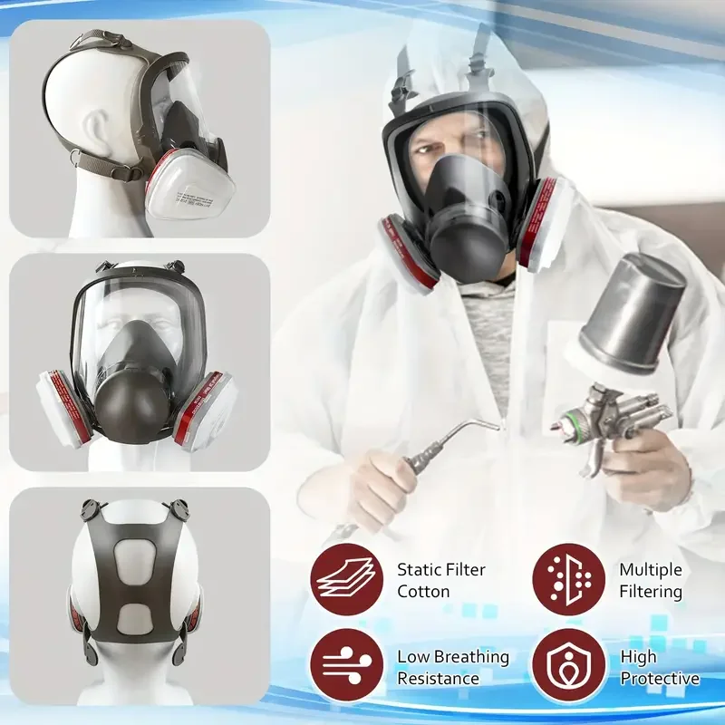 6800 Gas Mask Spray Painting Pesticide Spraying Chemical Dust-proof Toxic Comprehensive Cover Fire Protection