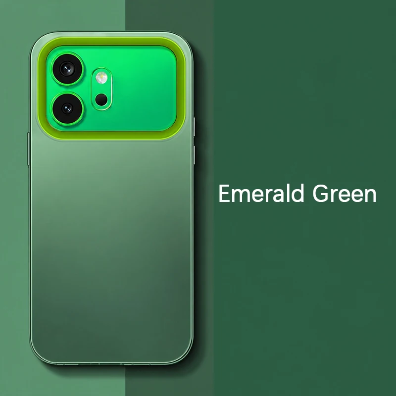 IMD Matte Metallic Textured Shockproof Phone Case with Aurora Laser Design