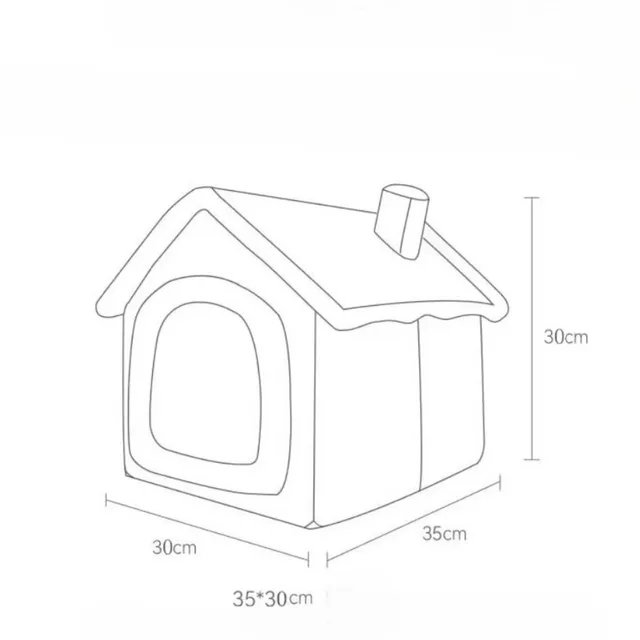 Winter Warm Cat House Pet Soft Padded Tent Thickened Pet Nest Detachable Washpad Four Seasons Universal Pet Nest Small Cat House 6
