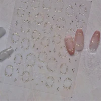 1pcs Jelly Nail Stickers Shiny French Ice Crystal Stars Love Self Adhesive Stickers For Nails DIY Valentine's Day Decorat Decals 2