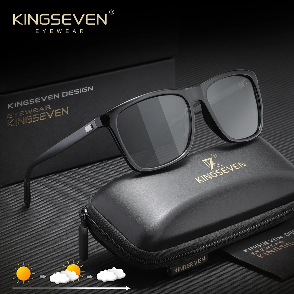 KINGSEVEN Sonnenbrillen für Herren, polarisierte photochrome Sonnenbrillen, Damenbrillen, Zubehör, Sonnenbrillen, Oculos De Sol, UV400